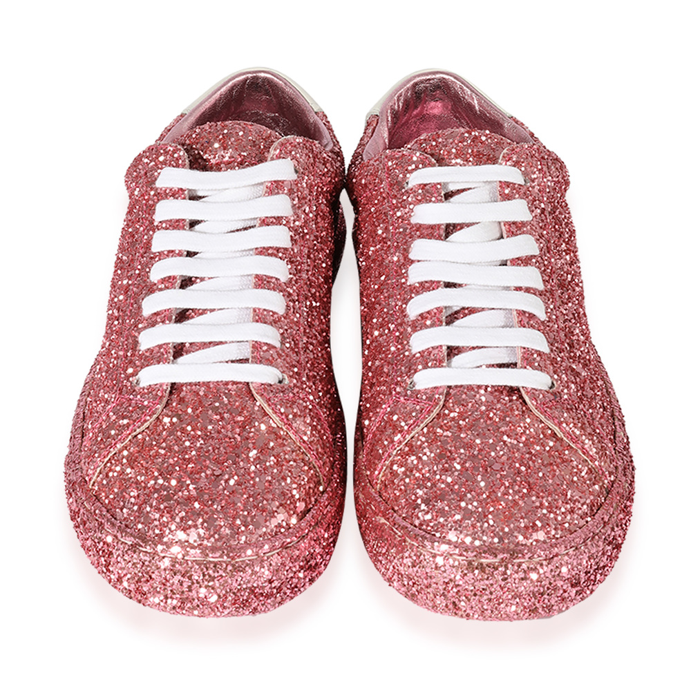 Saint Laurent Wmns Andy Low 'Glitter Pink' - Picture 3 of 3